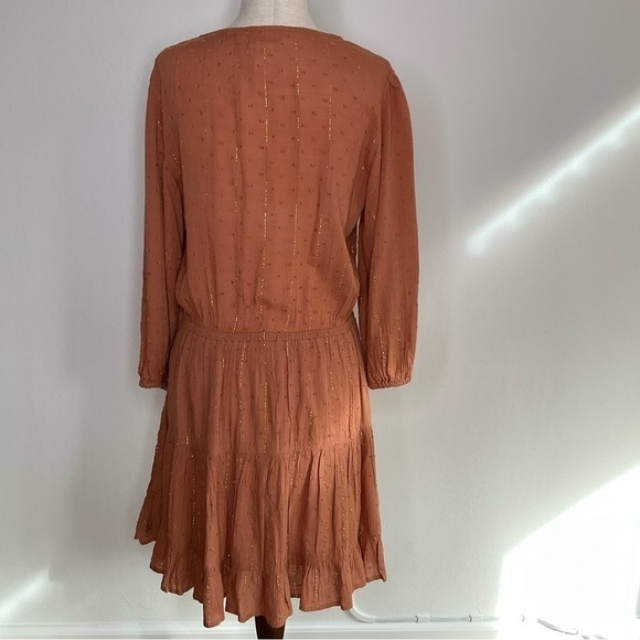 L*Space Stay Golden Mini Dress  in Brown XSmall - Picture 9 of 13